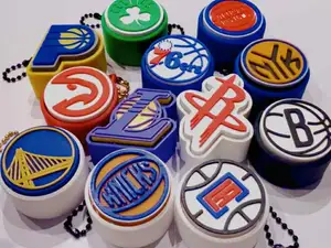 Basketball NBA Team Clicker Fidget Keychain