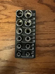 (6 variations) 3/8" Drive Metric Socket Holders
