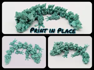 Print-in-Place Flexi Baby-Kristall Drache