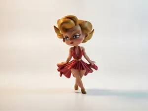 Marilyn Monroe White Dress Chibi STL