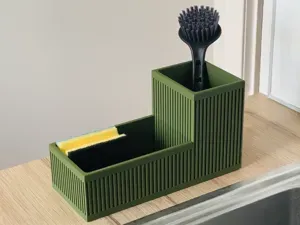 Ribbed Japandi Kitchen Sink Organizer