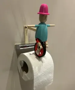 Toilet Paper Man Cycling