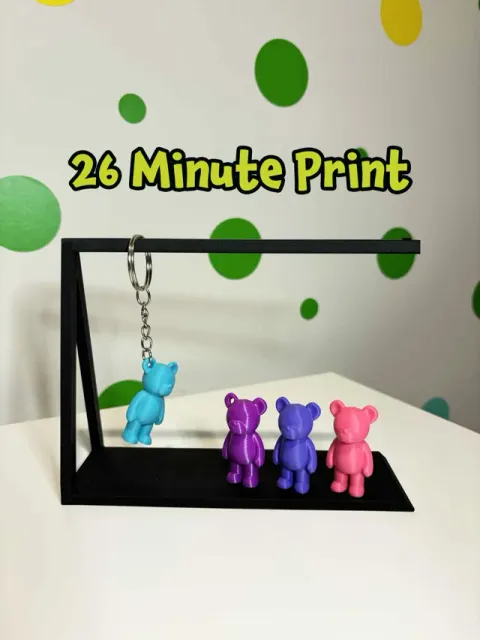 Tiny Standing bear Keychain 26 minute print — Image 4 of 4
