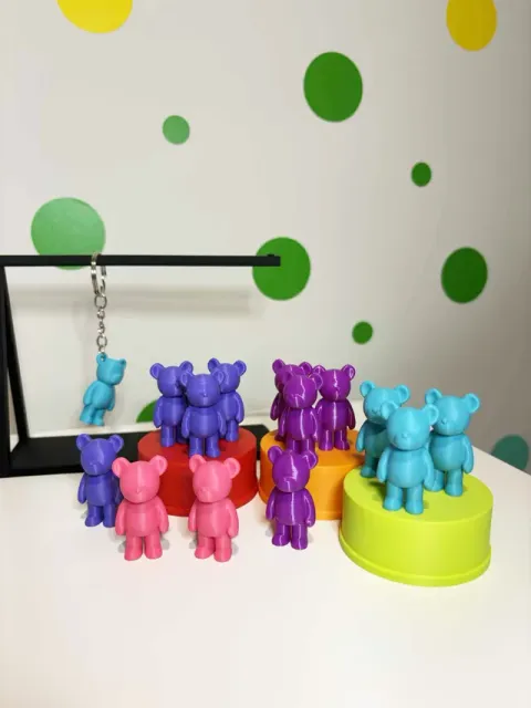 Tiny Standing bear Keychain 26 minute print — Image 2 of 4