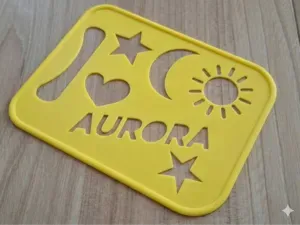 STENCIL DISEGNO AURORA CON FORMINE