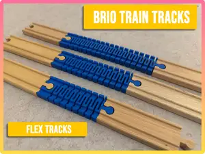 Flex Train Tracks compatible with Brio, Ikea, Hape