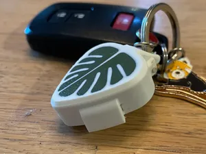 Monstera Leaf Key Chain Guitar Pick Holder