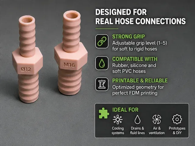 Parametric Auto-Labeled METRIC Hose Adapter — Image 6 of 10