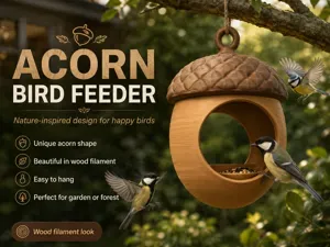 Acorn Bird Feeder - Nature-Inspired Hanging Feeder
