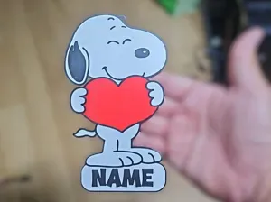 Snoopy corazon - tu nombre