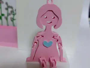 Flexi toy girl doll keychain