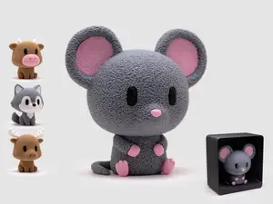 Mouse Figurine & Stand | No AMS | Fuzzy Skin