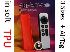 Apple TV 4K Remote Case - TPU - AirTag Version