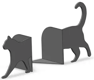 Cat book holder V2 - Perpendicular