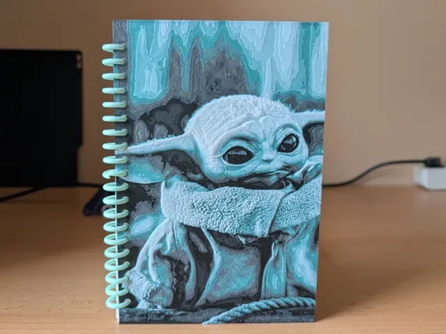 Cute Mandalorian Baby Yoda Notebook Cover
