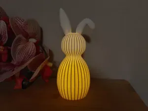 Osterhase mit Knickohr LED Deko