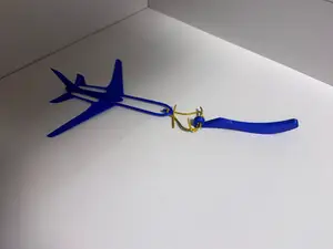 Rubber Band Glider Plane(one piece) With Launcher