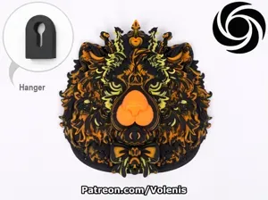 Colorstacked Lion Head Decor