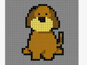 Puzzle Cane in Pixel Art - Gioco educativo bambini