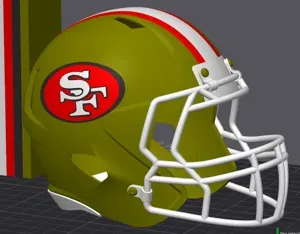 San Francisco 49er Football Helmet