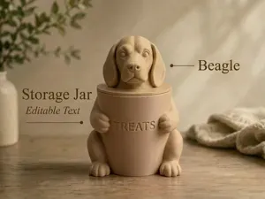 Beagle Dog Storage Jar