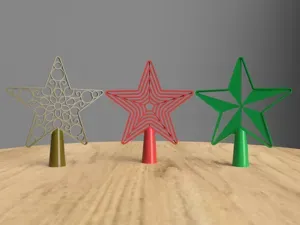 Christmas Tree Star Toppers No Supports Required