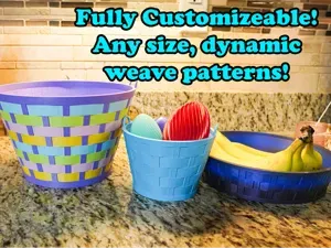 Customizable Woven Easter Basket & Tray