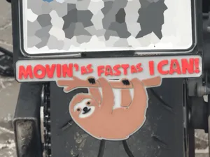 Sloth Power - Motorcycle License Plate Extender