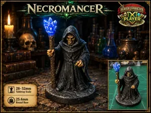 Undead Necromancer: DnD D&D Pathfinder Mini