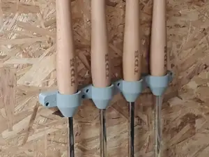 Screwdriver / woodturning tool holder for workshop