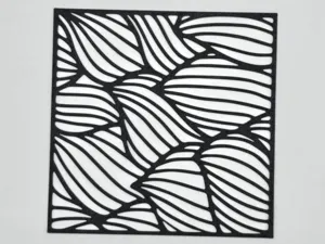Abstract Flowing Leaf Pattern Texture Stencil