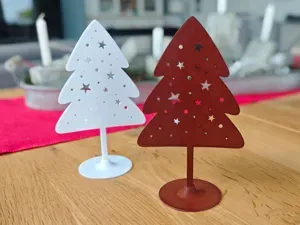 Christmas tree with tealight and stars
