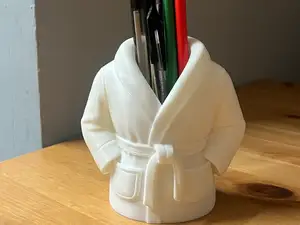 Dressing Gown Pen Pot With Pockets