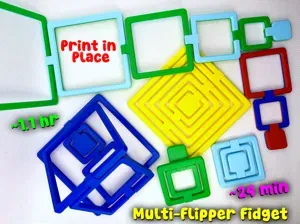 Rotating Square Multi Flipper Fidget Toy (2 sizes)