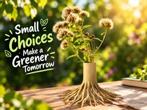 Rooted Vase – Organic Tree Root Flower Holder