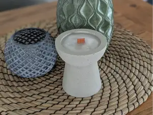 Modern concrete tealight | DIY Silicone Mold - 01