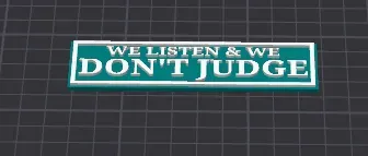 Bookshelf Sign - We listen and we don't judge — Image 4 of 4