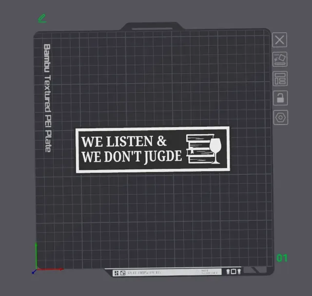 Bookshelf Sign - We listen and we don't judge — Image 2 of 4