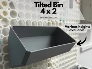 Tilted Bins for Multiboard - 4x2 (various heights)