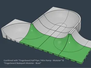 Fingerboard Skatepark Modular - Corner