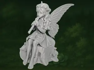 Garden Fairy Playing Flute