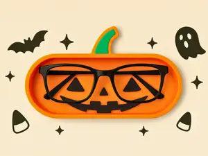 Pumpkin Glasses Tray – Halloween Eyewear Holder