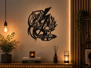 Cadre Décoratif 3D – Goku & Shenron
