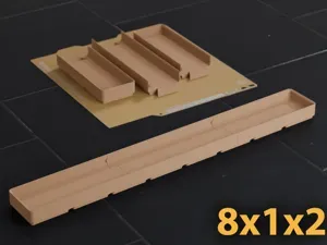 Gridfinity 8x1 Bin 2U A1 Mini Dovetail Split Fit