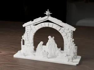 Christmas Nativity Scene - Holy Family & Stable