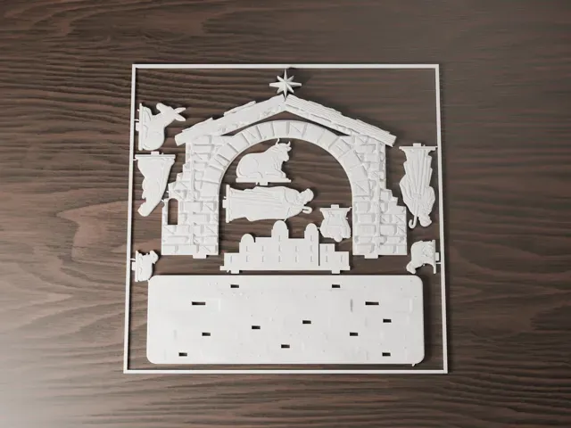 Christmas Nativity Scene - Holy Family & Stable — Фото 9 из 10