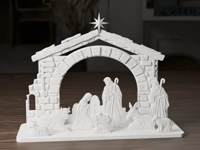 Christmas Nativity Scene - Holy Family & Stable — Фото 6 из 10