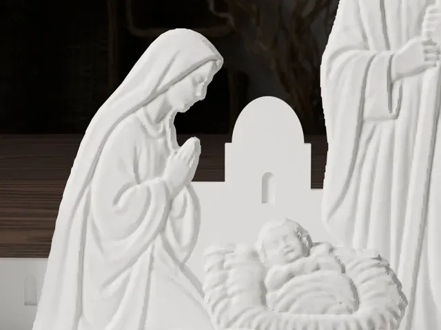 Christmas Nativity Scene - Holy Family & Stable — Фото 8 из 10