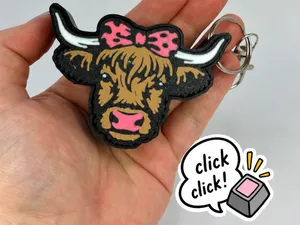 Cute Highland Cow Keycap Clicker | Fidget Clicker