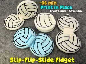 Volleyball Slider + Flip Fidget (Print in Place)